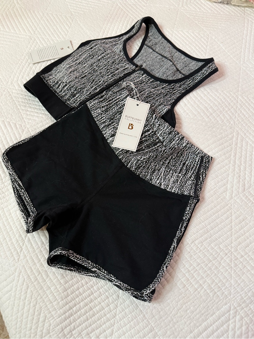 BuffBunny Black Active Crop Tank - XSmall